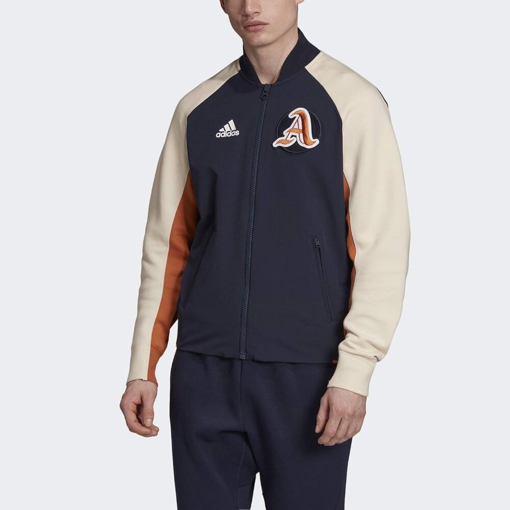 Adidas NWOT men’s Vrct performance College Bomber Colorblock lined jacket, 2XL